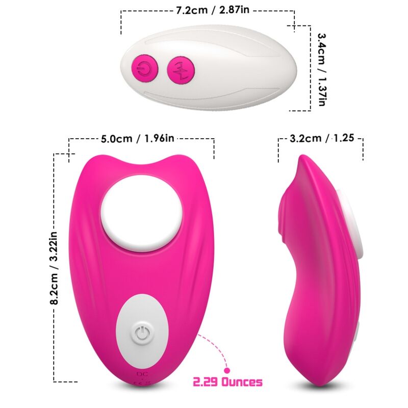 ARMONY - CULOTTE PORTABLE PAPILLON VIBRATEUR TÉLÉCOMMANDE ROSE – Image 3