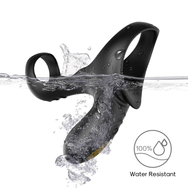 ARMONY - ANNEAU VIBRATEUR DOUBLE RANGER POUR COUPLES NOIR – Image 2