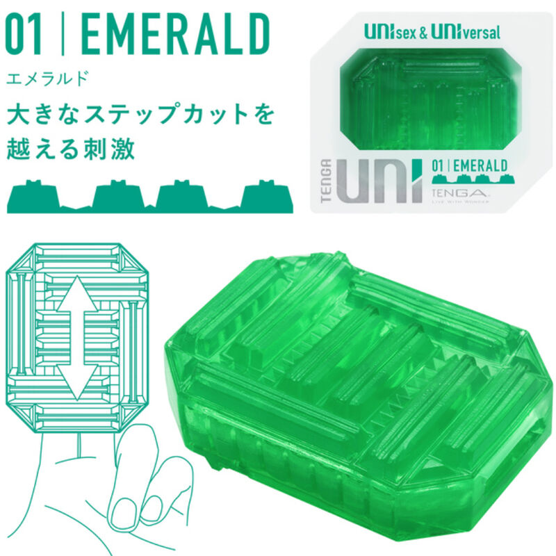 TENGA - UNI EMERALD MASTURBADOR DEDAL - Imagen 4