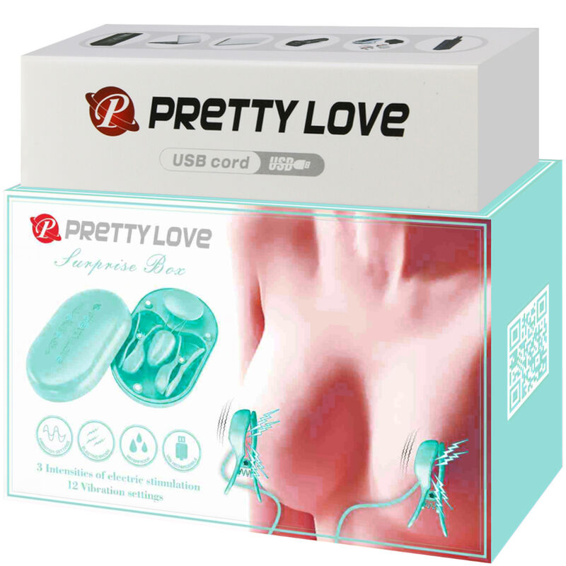 PRETTY LOVE - BOITE SURPRISE PINCE A ELECTRO STIMULATION BLEUE – Image 7