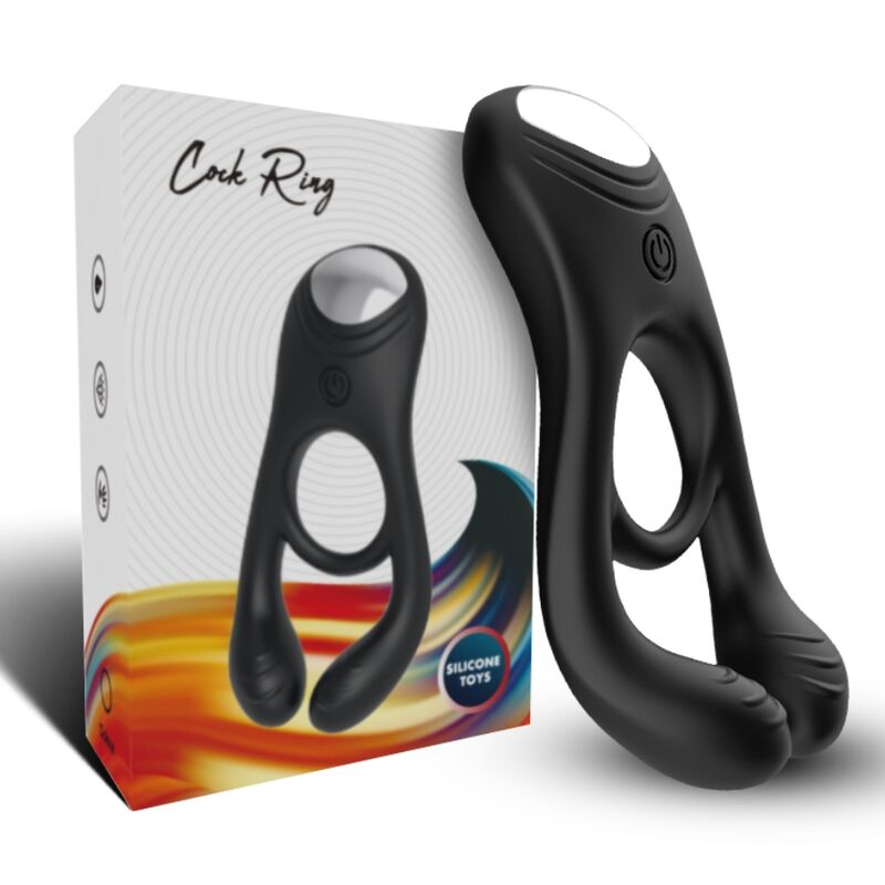 ARMONY - JOUET À ANNEAU VIBRATEUR DOUBLE VEYRON POUR COUPLES NOIR – Image 3