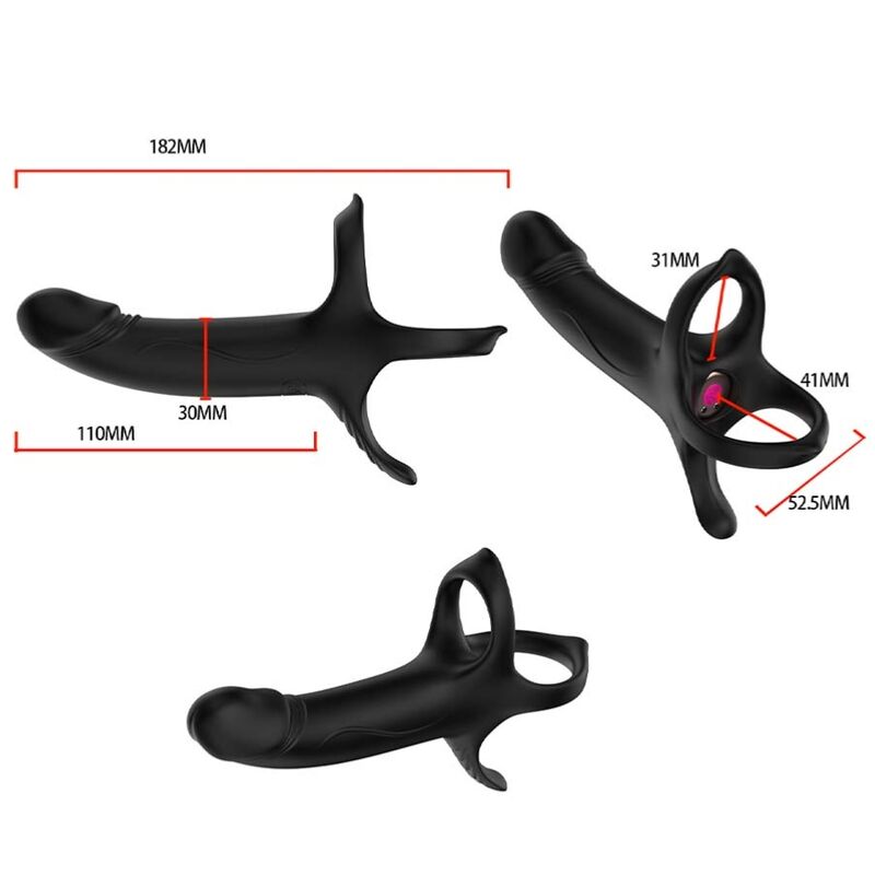 ARMONY - GODE AVEC ANNEAU ET VIBRATEUR TÉLÉCOMMANDE NOIR – Image 3