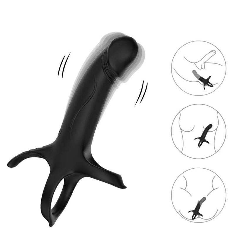 ARMONY - GODE AVEC ANNEAU ET VIBRATEUR TÉLÉCOMMANDE NOIR – Image 2