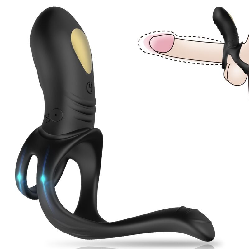 ARMONY - JOY JUMPER RING VIBRATEUR POUR COUPLES & TÉLÉCOMMANDE ANAL PLUG NOIR – Image 2