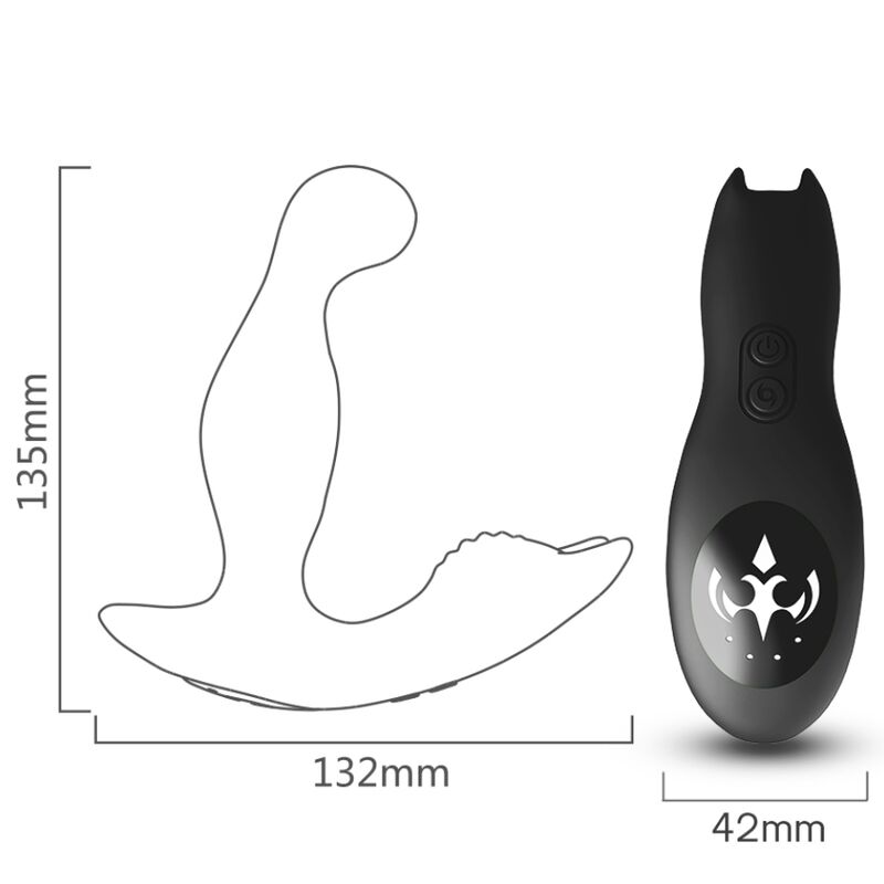 ARMONY - BAT KING VIBRATEUR ANAL PROSTATE ROTATEUR TÉLÉCOMMANDE NOIR – Image 4