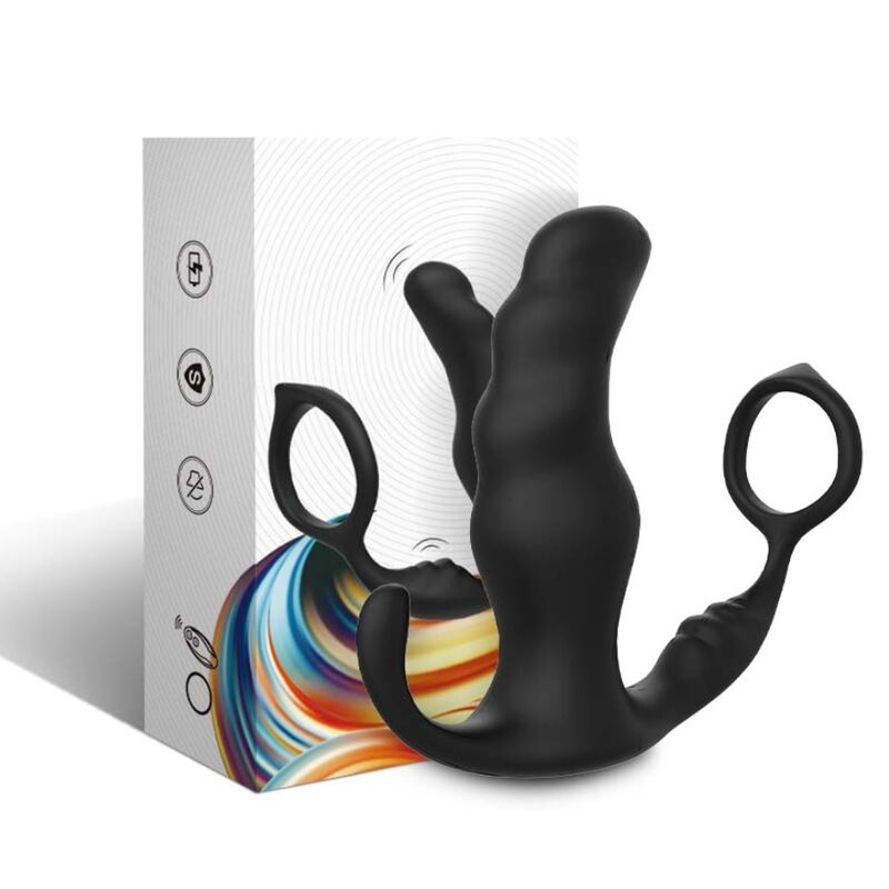 ARMONY - KNIGHT VIBRADOR ANAL PROSTATA & ANILLO CONTROL REMOTO NEGRO - Imagen 2