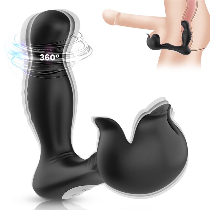 ARMONY - VIBRATEUR SURROUND ANAL & STIMULATEUR TESTICULOS TÉLÉCOMMANDE NOIR – Image 3