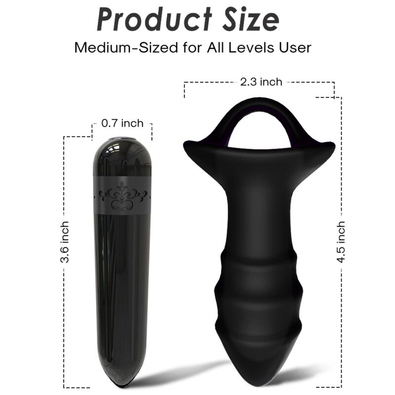 ARMONY - KYLIN DEDAL VIBRADOR & PLUG ANAL CONTROL REMOTO NEGRO - Imagen 5
