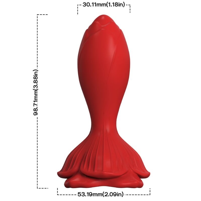 ARMONY - ROSA VIBRADOR & PLUG ANAL PEQUEÑO CONTROL REMOTO ROJO - Imagen 5