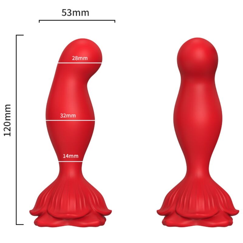 ARMONY - VIBRATORE ROSA E TELECOMANDO PLUG ANALE ROSSO - immagine 5