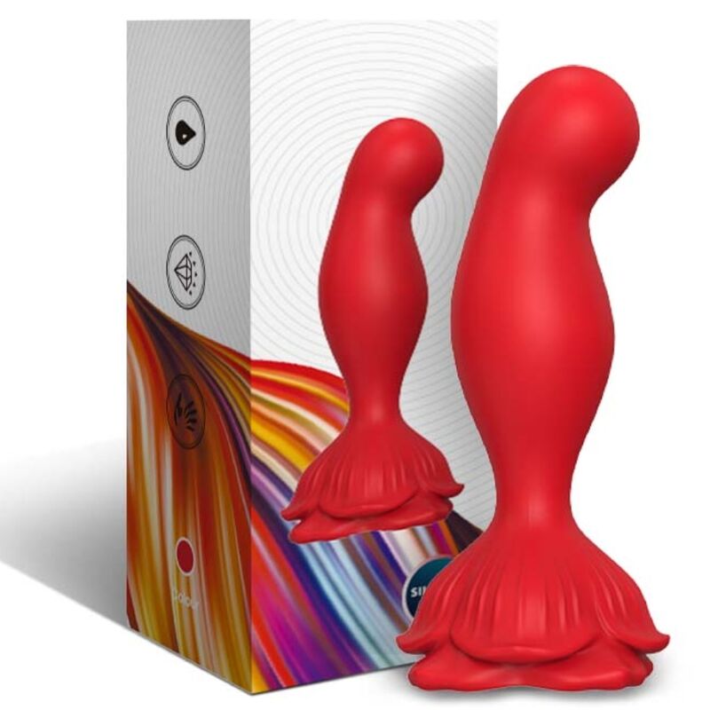 ARMONY - VIBRATORE ROSA E TELECOMANDO PLUG ANALE ROSSO - immagine 2