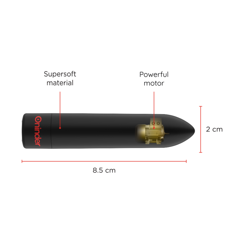 ONINDER - BERLIN VIBRATEUR BULLET NOIR 9 MODES 8,5 X 2 CM - APPLICATION GRATUITE – Image 4