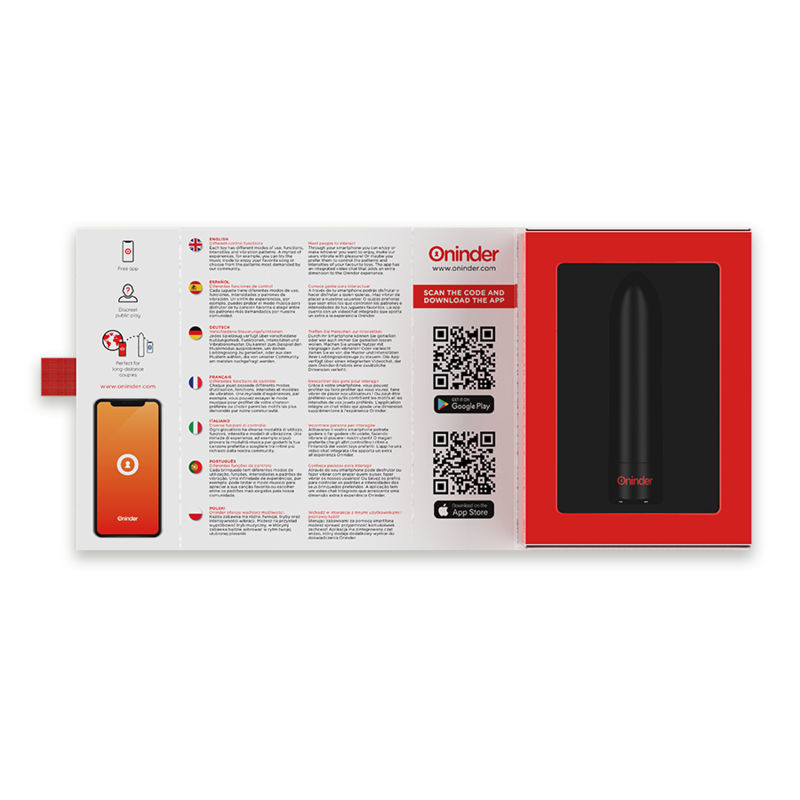 ONINDER - BERLIN VIBRATEUR BULLET NOIR 9 MODES 8,5 X 2 CM - APPLICATION GRATUITE – Image 6