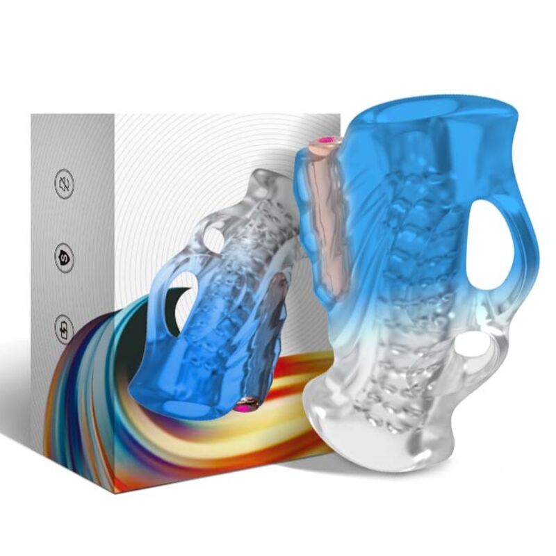 ARMONY - DITO MASTURBATORE E VIBRATORE BLU GRADIENTE - immagine 4