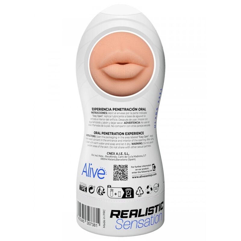 ALIVE - MASTURBADOR MASCHIO MAXI FLEX ORALE TAGLIA L - immagine 4