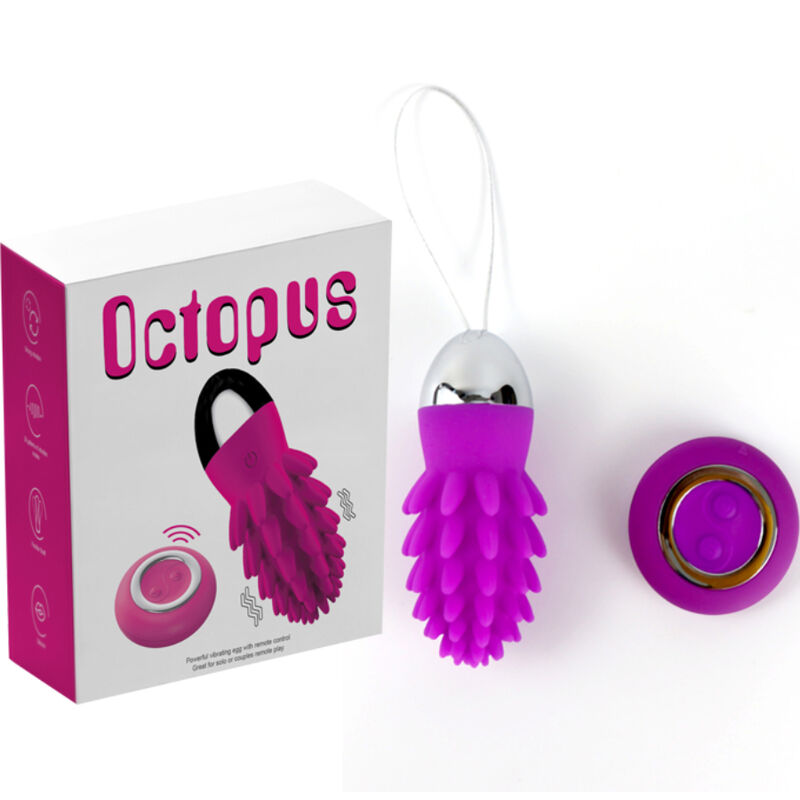 ARMONY - OCTOPUS HUEVO VIBRADOR CACTUS CONTROL REMOTO VIOLETA - Imagen 4