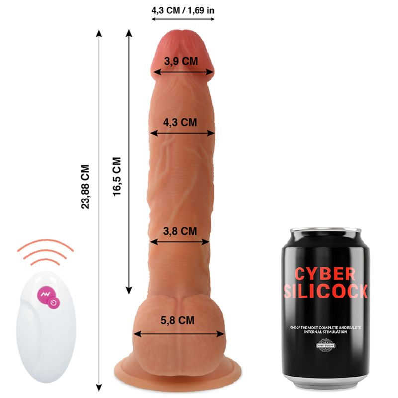 CYBER SILICOCK - REALÍSTICO CONTROL REMOTO MR JOHN 23.88 CM -O- 4.3 CM - Imagen 5