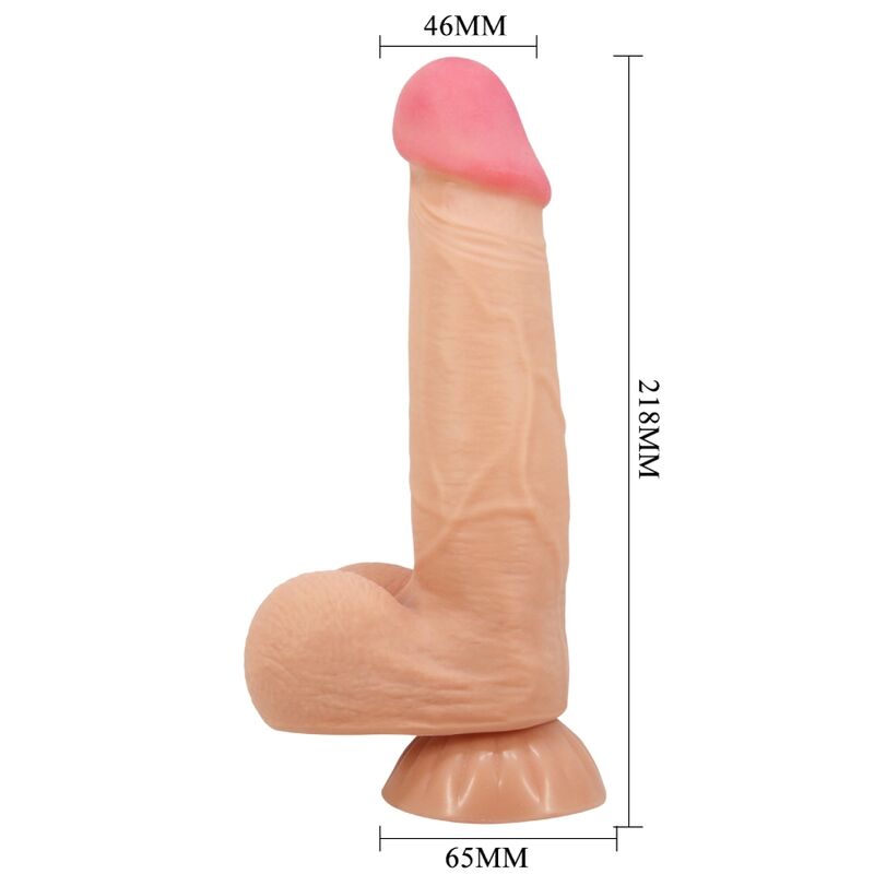 PRETTY LOVE - SLIDING SKIN SERIES REALISTISCHER DILDO MIT SLIDING SKIN FERNBEDIENUNG SAUGNAPFLEISCH 21,8 CM – Bild 2