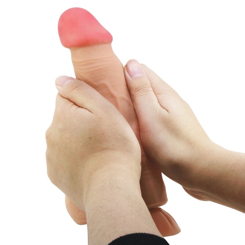 PRETTY LOVE - SLIDING SKIN SERIES REALISTISCHER DILDO MIT SLIDING SKIN FERNBEDIENUNG SAUGNAPFLEISCH 21,8 CM – Bild 3