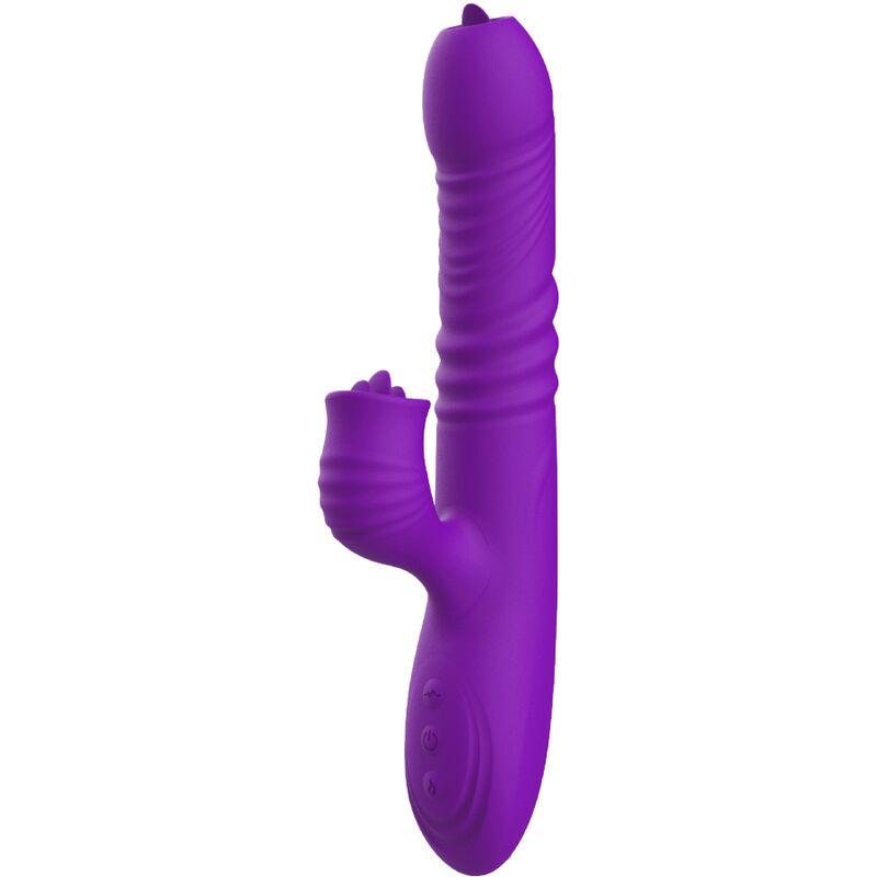 ARMONY - VIBRATEUR LAPIN ENTIÈREMENT G SPOT AVEC LANGUE STIMULANTE EFFET CHALEUR VIOLET – Image 3