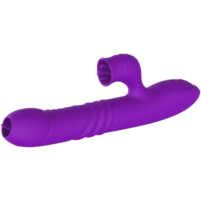 ARMONY - VIBRATEUR LAPIN ENTIÈREMENT G SPOT AVEC LANGUE STIMULANTE EFFET CHALEUR VIOLET – Image 2