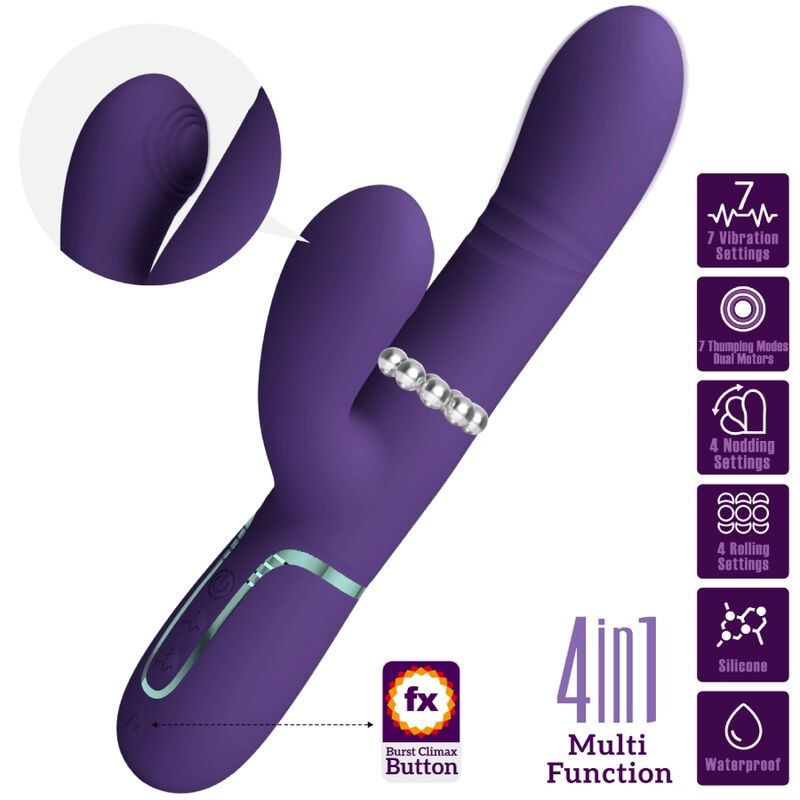 PRETTY LOVE - VIBRATEUR MULTIFONCTION G-SPOT VIOLET – Image 2