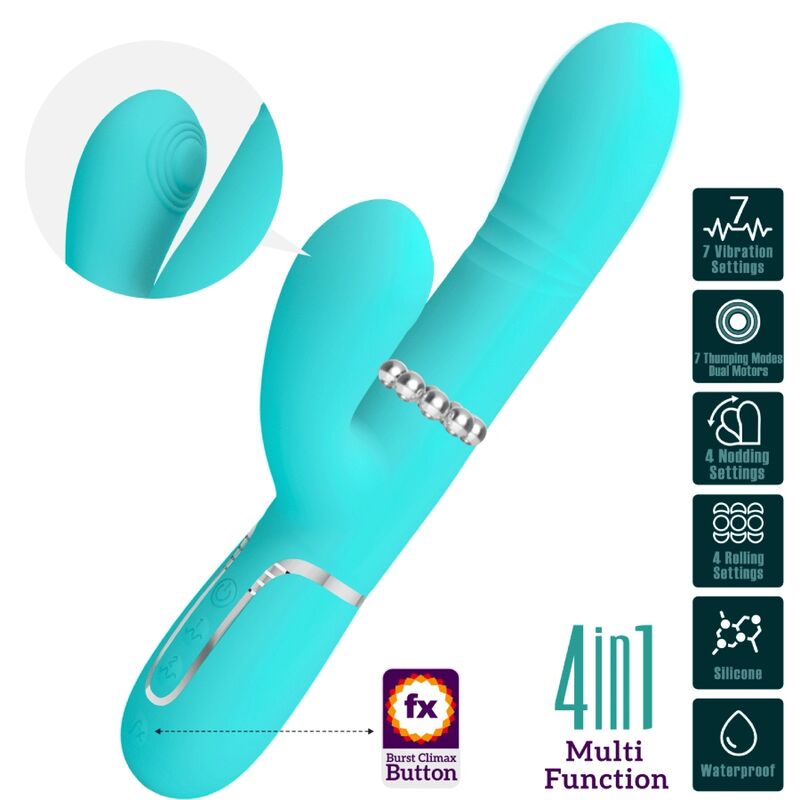 PRETTY LOVE - MULTIFUNCTION G-SPOT VIBRATOR AQUA GREEN - Image 2