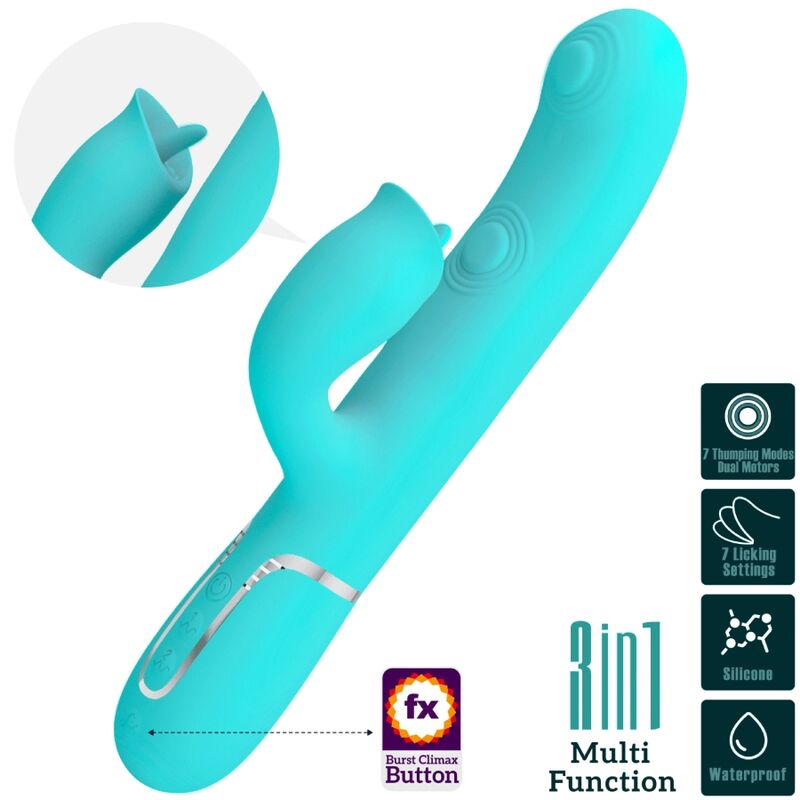BONITO AMOR - VIBRADOR DE COELHO COM LAMBIDA AQUA VERDE - Image 2