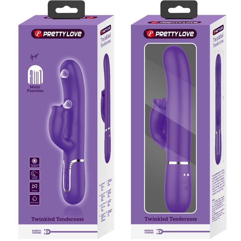 PRETTY LOVE - VIBRATEUR LAPIN À LÉCHER VIOLET – Image 4