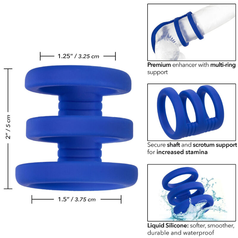 CALEXOTICS - ADMIRAL DREIFACH-COCK-CAGE BLAU – Bild 6