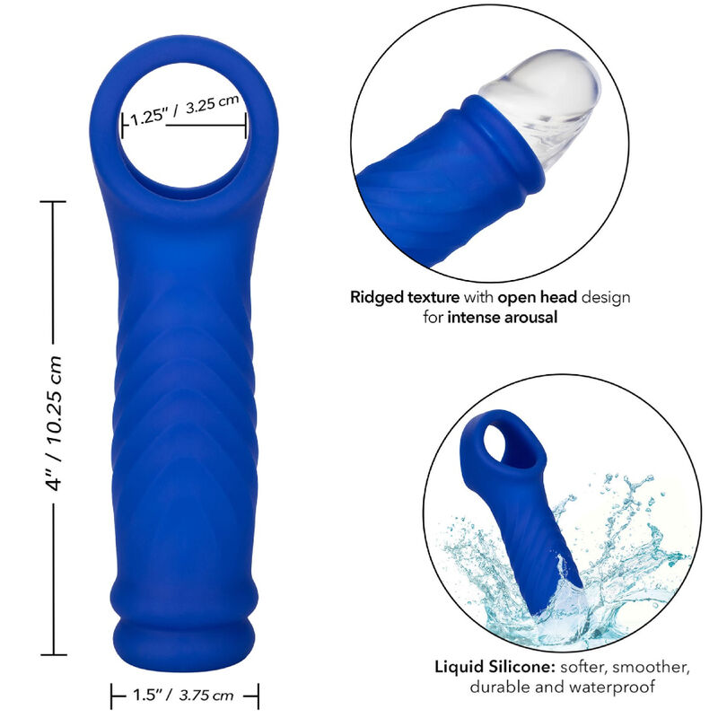 CALEXOTICS - ADMIRAL COPERTURA PER PENE WAVE IN SILICONE LIQUIDO BLU - immagine 4