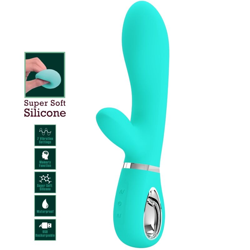 PRETTY LOVE - THOMAS MULTIFUNCTION G-SPOT VIBRATOR AQUA GREEN - Image 8