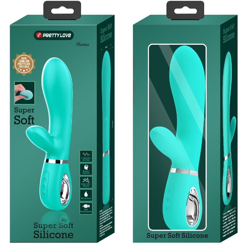 PRETTY LOVE - THOMAS MULTIFUNCTION G-SPOT VIBRATOR AQUA GREEN - Image 5