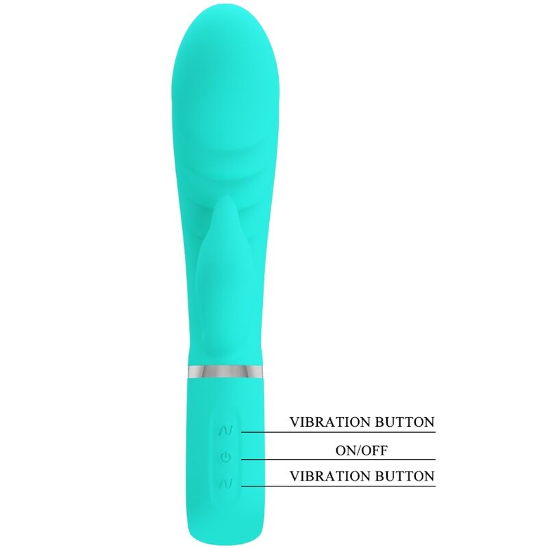 PRETTY LOVE - VIBRADOR PRESCOTT MULTIFUNÕES G-SPOT AQUA VERDE - Image 3