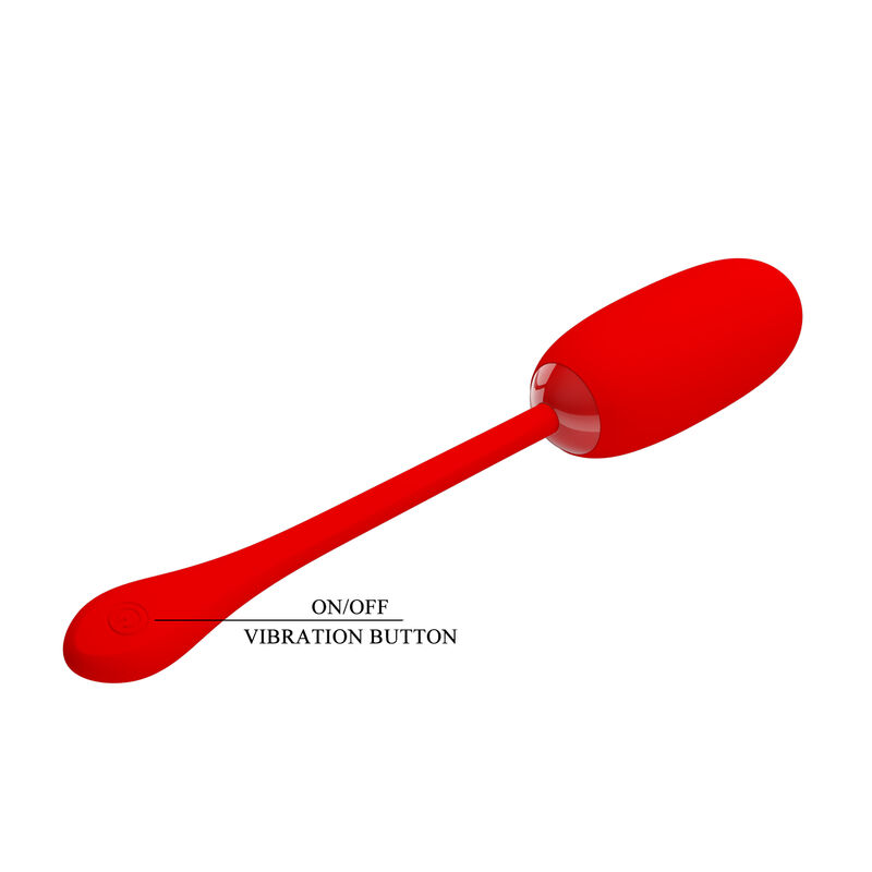 PRETTY LOVE - UOVO VIBRANTE JULIUS IMPERMEABILE-RICARICABILE ROSSO - immagine 7