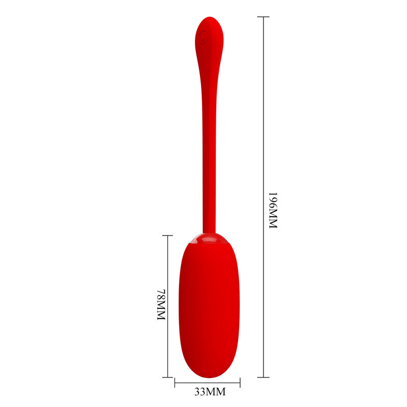 PRETTY LOVE - UOVO VIBRANTE JULIUS IMPERMEABILE-RICARICABILE ROSSO - immagine 6
