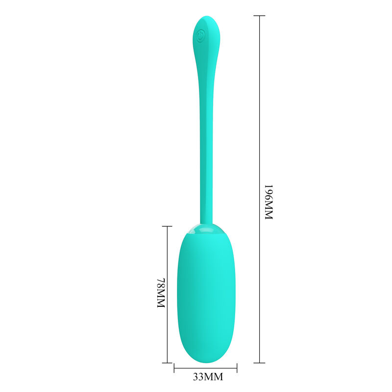 PRETTY LOVE - JULIUS HUEVO VIBRADOR IMPERMEBLE & RECARGABLE VERDE AGUA - Imagen 8