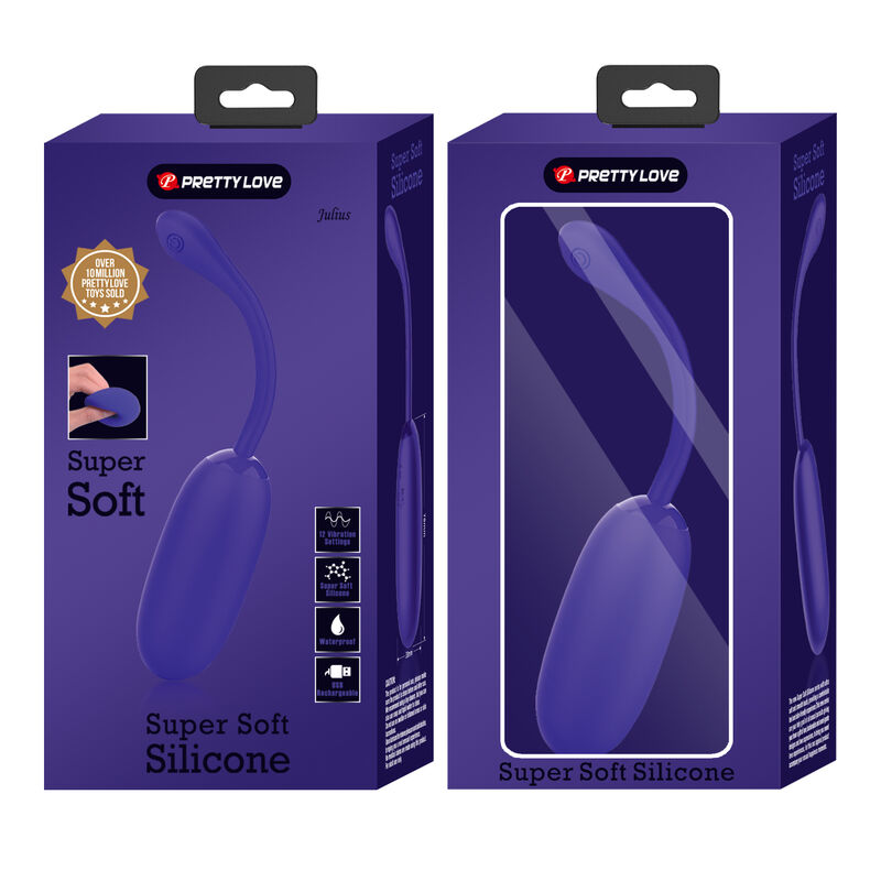 PRETTY LOVE - JULIUS HUEVO VIBRADOR IMPERMEBLE & RECARGABLE LILA - Imagen 10