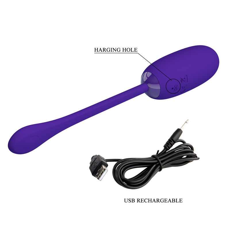 PRETTY LOVE - JULIUS HUEVO VIBRADOR IMPERMEBLE & RECARGABLE LILA - Imagen 9