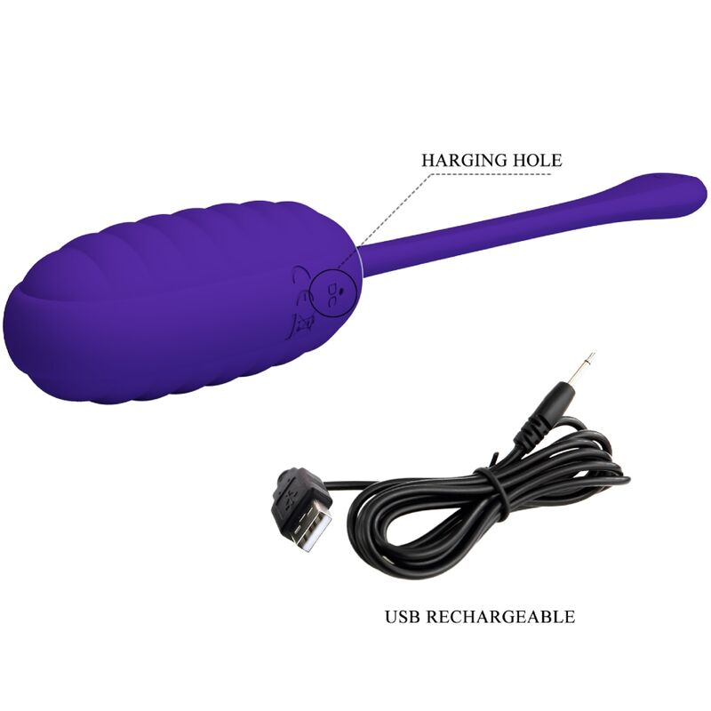 PRETTY LOVE - KIRK HUEVO VIBRADOR RECARGABLE LILA - Imagen 8