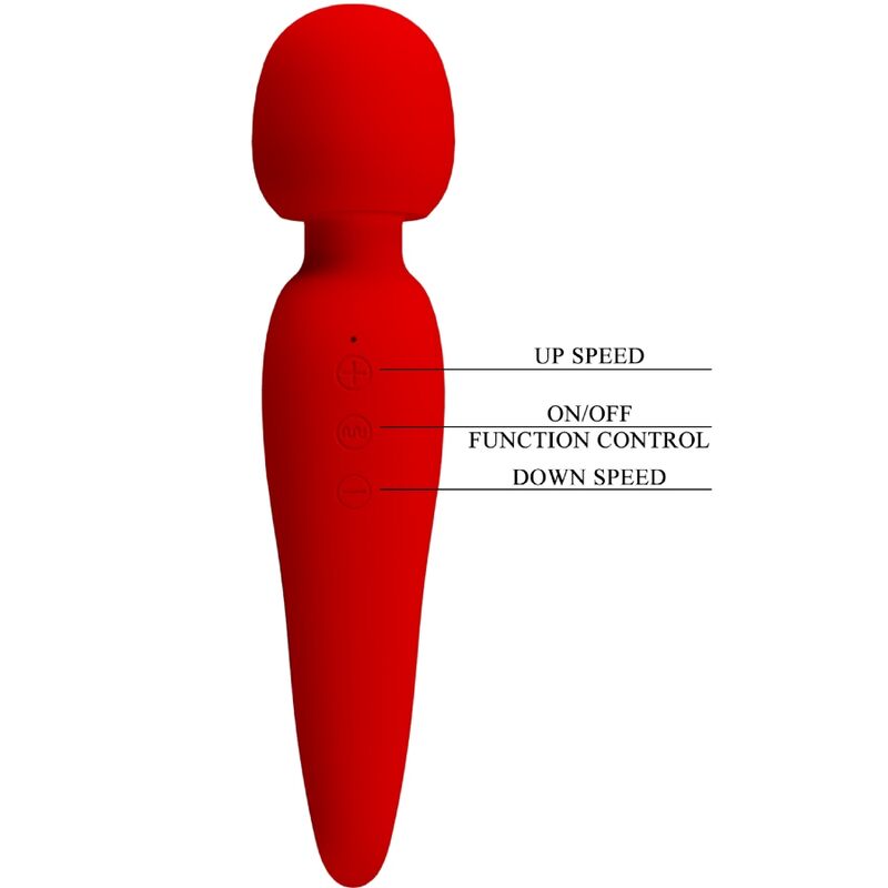PRETTY LOVE - MASSEUR MEREDITH 12 MODES DE VIBRATION ROUGE – Image 7
