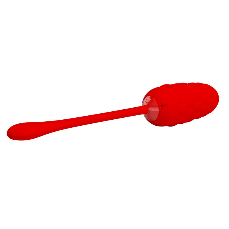 PRETTY LOVE - VIBRIERENDES EI MIT ROTER WIEDERAUFLADBARER MEERESTEXTUR – Bild 4