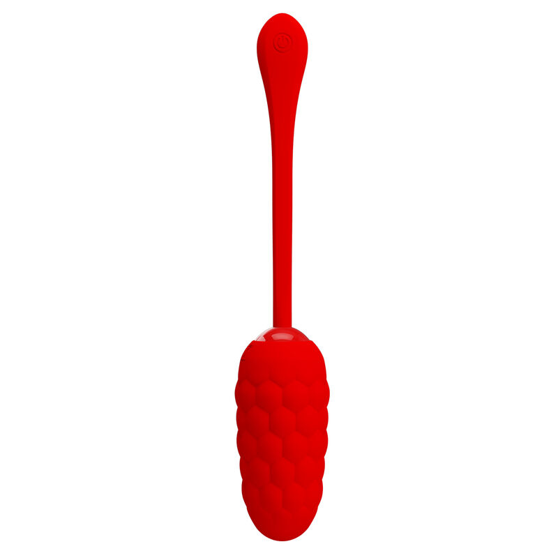 PRETTY LOVE - VIBRIERENDES EI MIT ROTER WIEDERAUFLADBARER MEERESTEXTUR – Bild 6