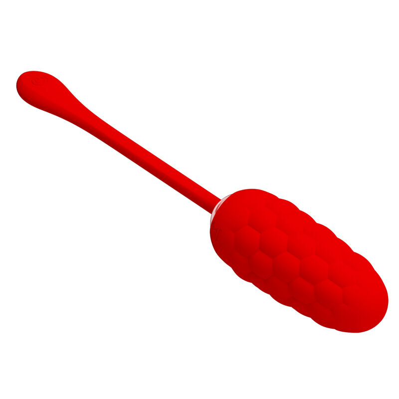 PRETTY LOVE - VIBRIERENDES EI MIT ROTER WIEDERAUFLADBARER MEERESTEXTUR – Bild 3
