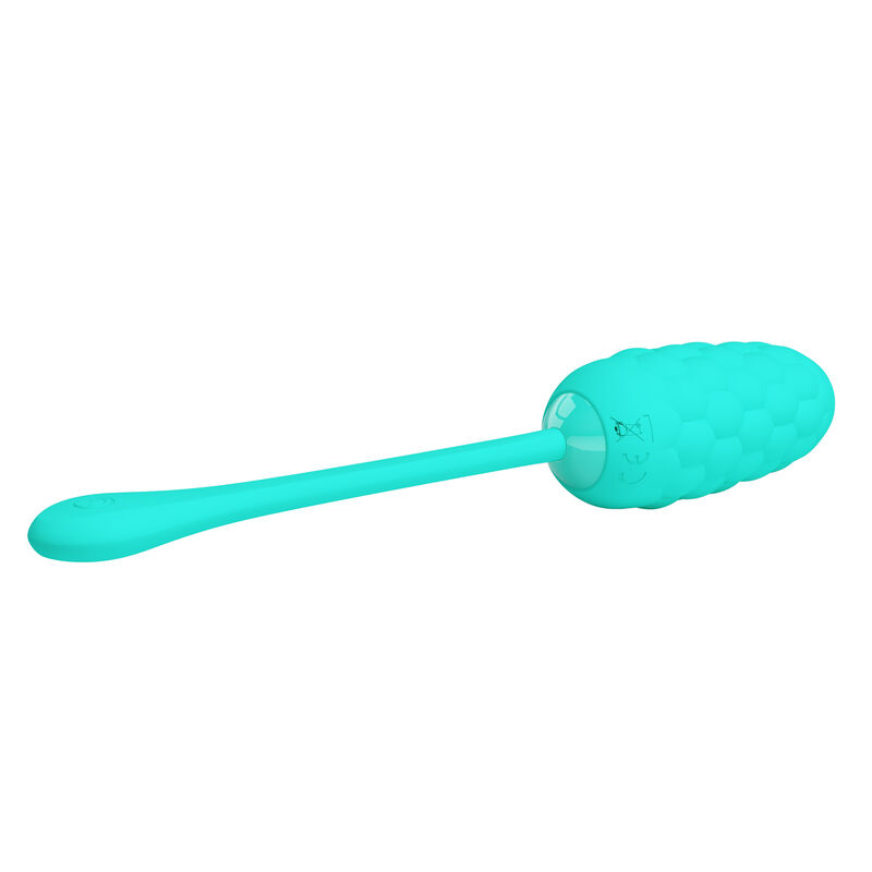 PRETTY LOVE - HUEVO VIBRADOR CON TEXTURA MARINA RECARGABLE VERDE AGUA - Imagen 6