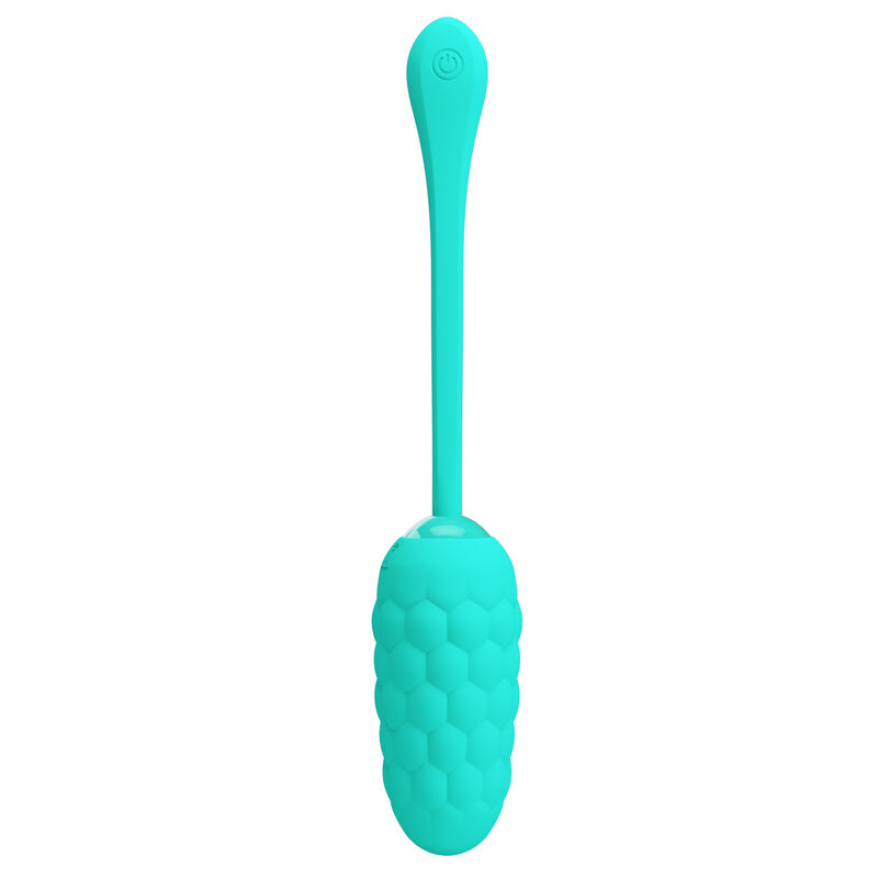 PRETTY LOVE - HUEVO VIBRADOR CON TEXTURA MARINA RECARGABLE VERDE AGUA - Imagen 8