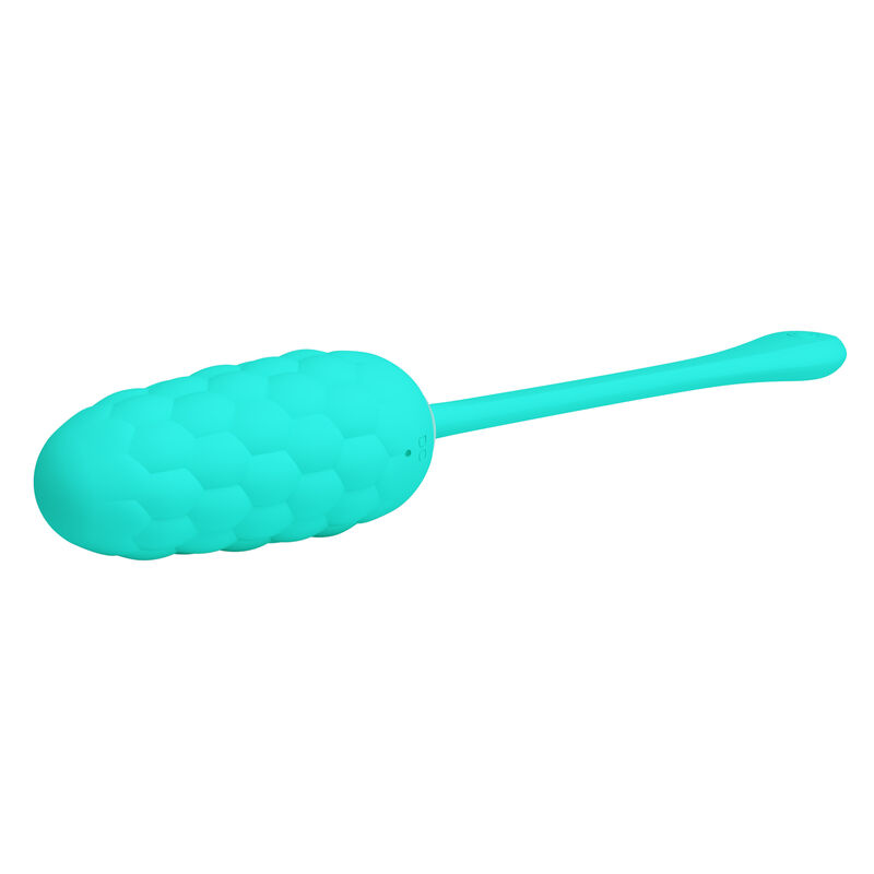 PRETTY LOVE - HUEVO VIBRADOR CON TEXTURA MARINA RECARGABLE VERDE AGUA - Imagen 7