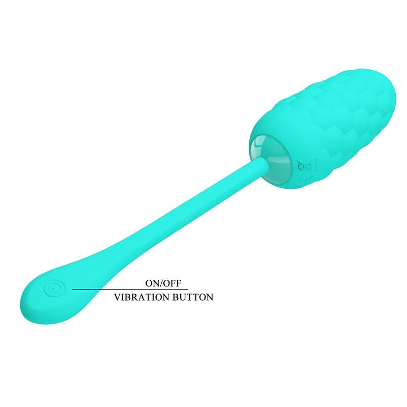PRETTY LOVE - HUEVO VIBRADOR CON TEXTURA MARINA RECARGABLE VERDE AGUA - Imagen 10