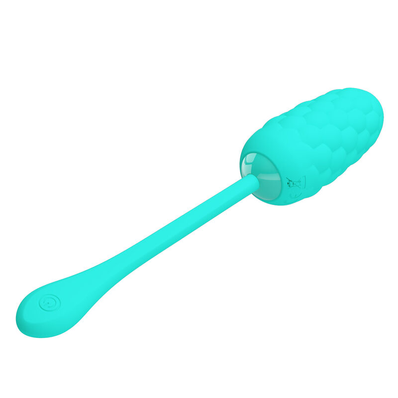 PRETTY LOVE - HUEVO VIBRADOR CON TEXTURA MARINA RECARGABLE VERDE AGUA - Imagen 5