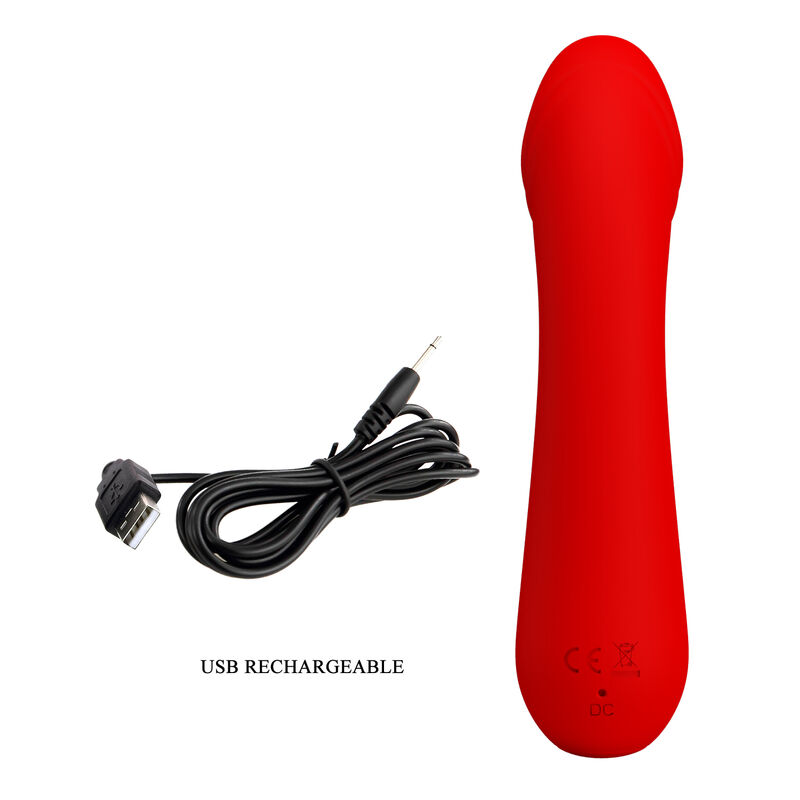 PRETTY LOVE - CETUS WIEDERAUFLADBARER VIBRATOR ROT – Bild 8
